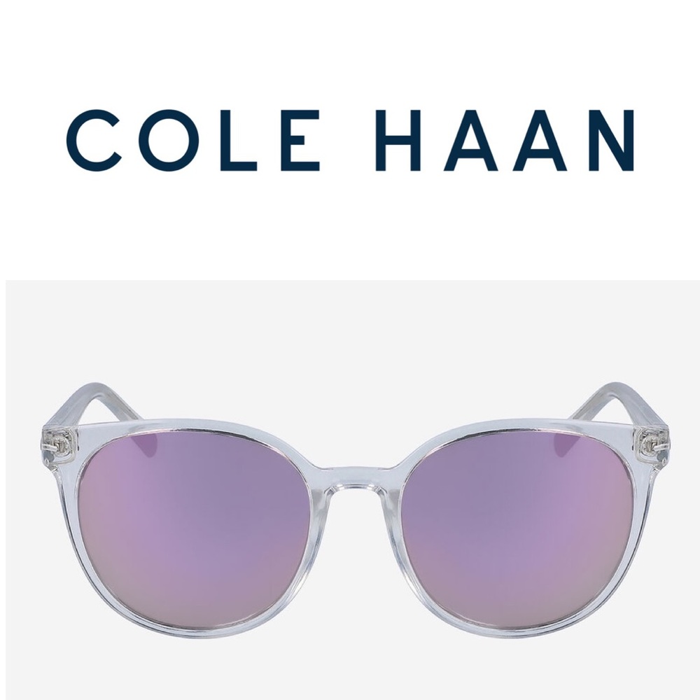 COLE HAAN Classic Round Sunglasses Rose Gold Tint